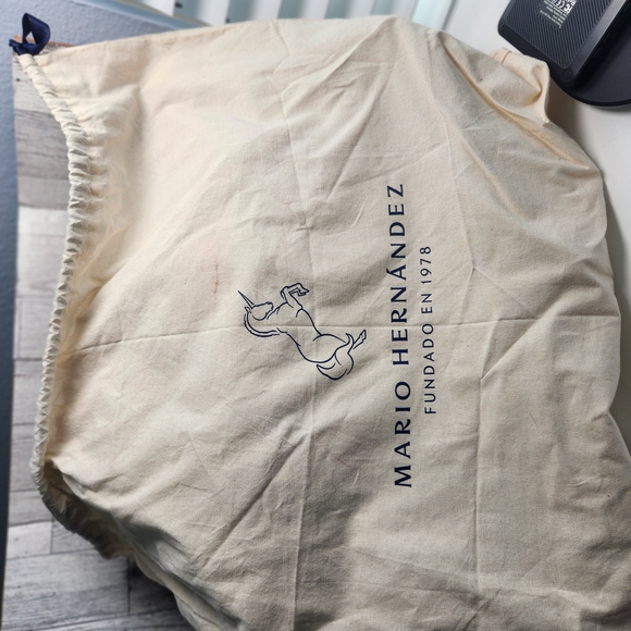 Mario Hernadez Green and Gold Floral Tote Bag with Gold Handles - Picture 12 of 16